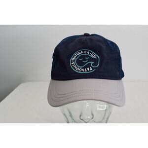 Patagonia Ventura Ca Embroidered Hat Cap Mesh Snapback Dark Blue